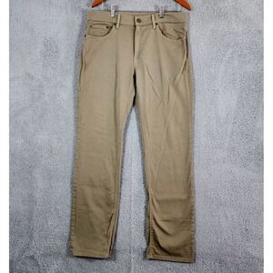 Mott & Bow Straight Leg Jeans Men's Sz 34x32 Khaki Green Stretch Denim Casual